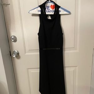 Black midi cocktail dress